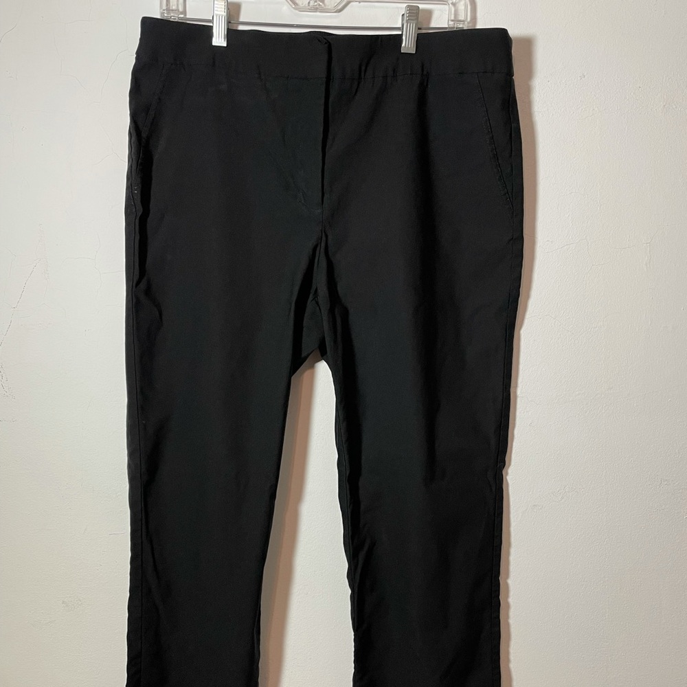 Black trouser Counterparts flat front size 16 traditional cut